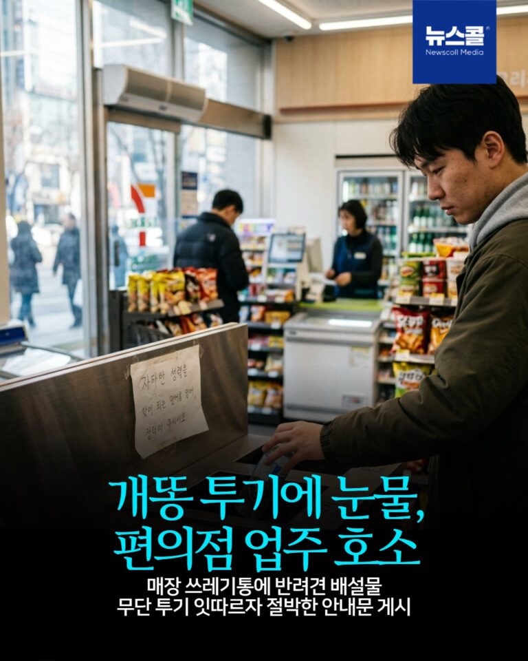 개똥 투기에 눈물, 편의점 업주 호소 -